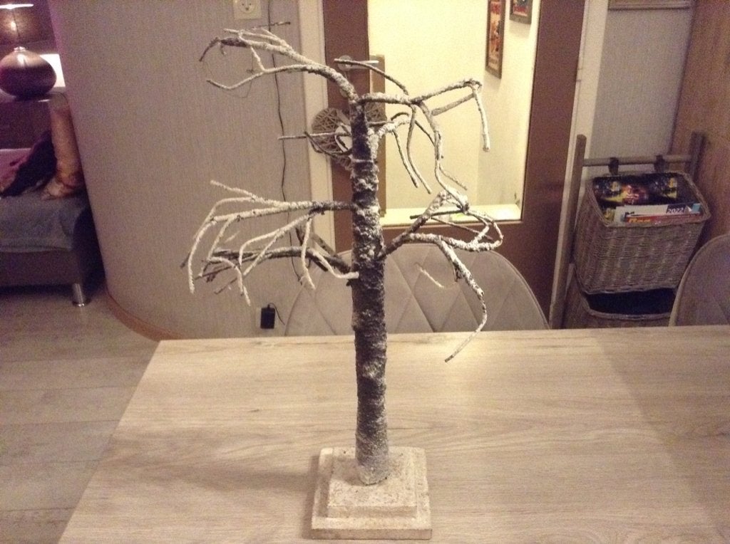Sapin de Noël en bois avec neige (60 cm), Divers, Enlèvement ou Envoi, Comme neuf