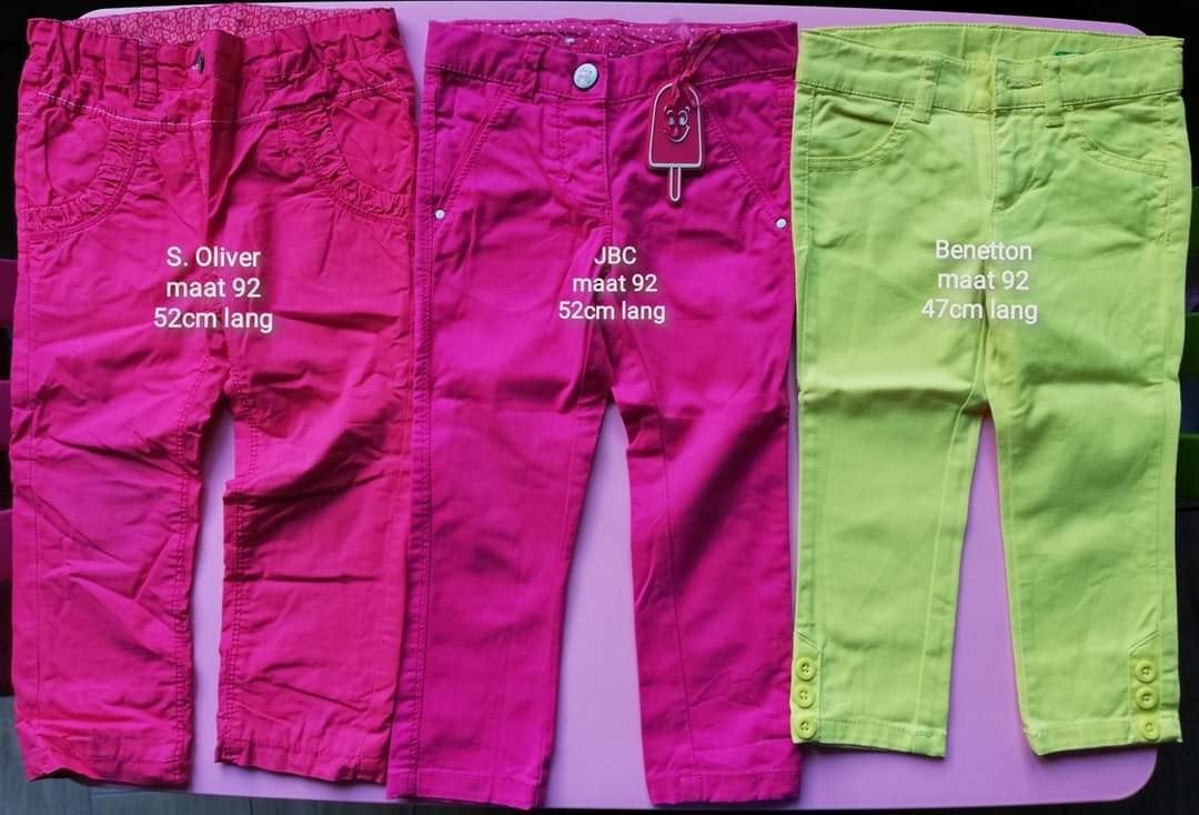 Drie broekjes maat 92, Kinderen en Baby's, Kinderkleding | Maat 92, Ophalen of Verzenden, Gebruikt, Meisje, Broek