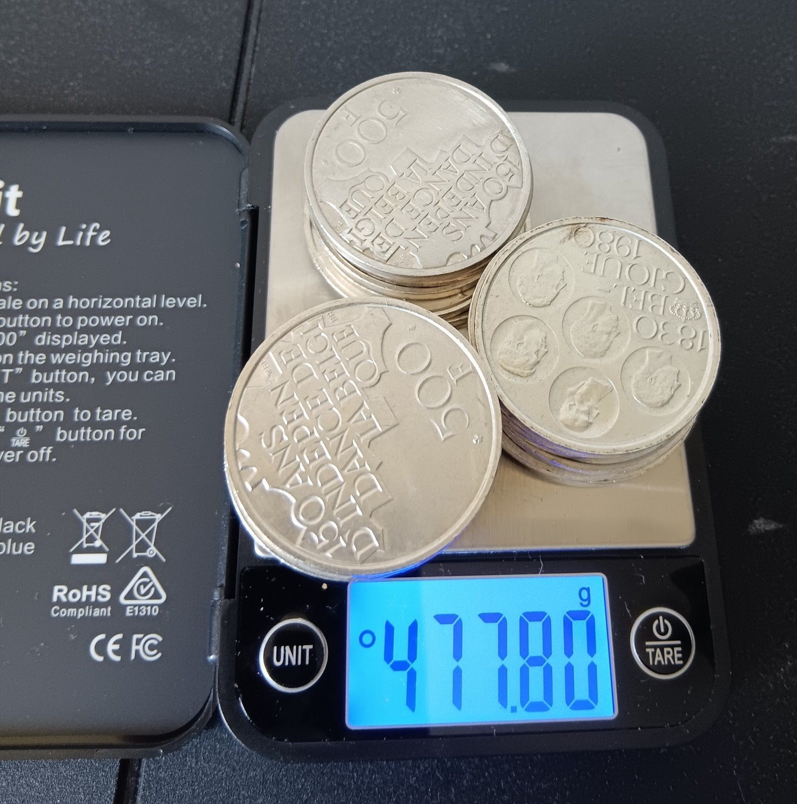 Pièce argent des 4 ROIS belge prix 500€, Enlèvement, Argent