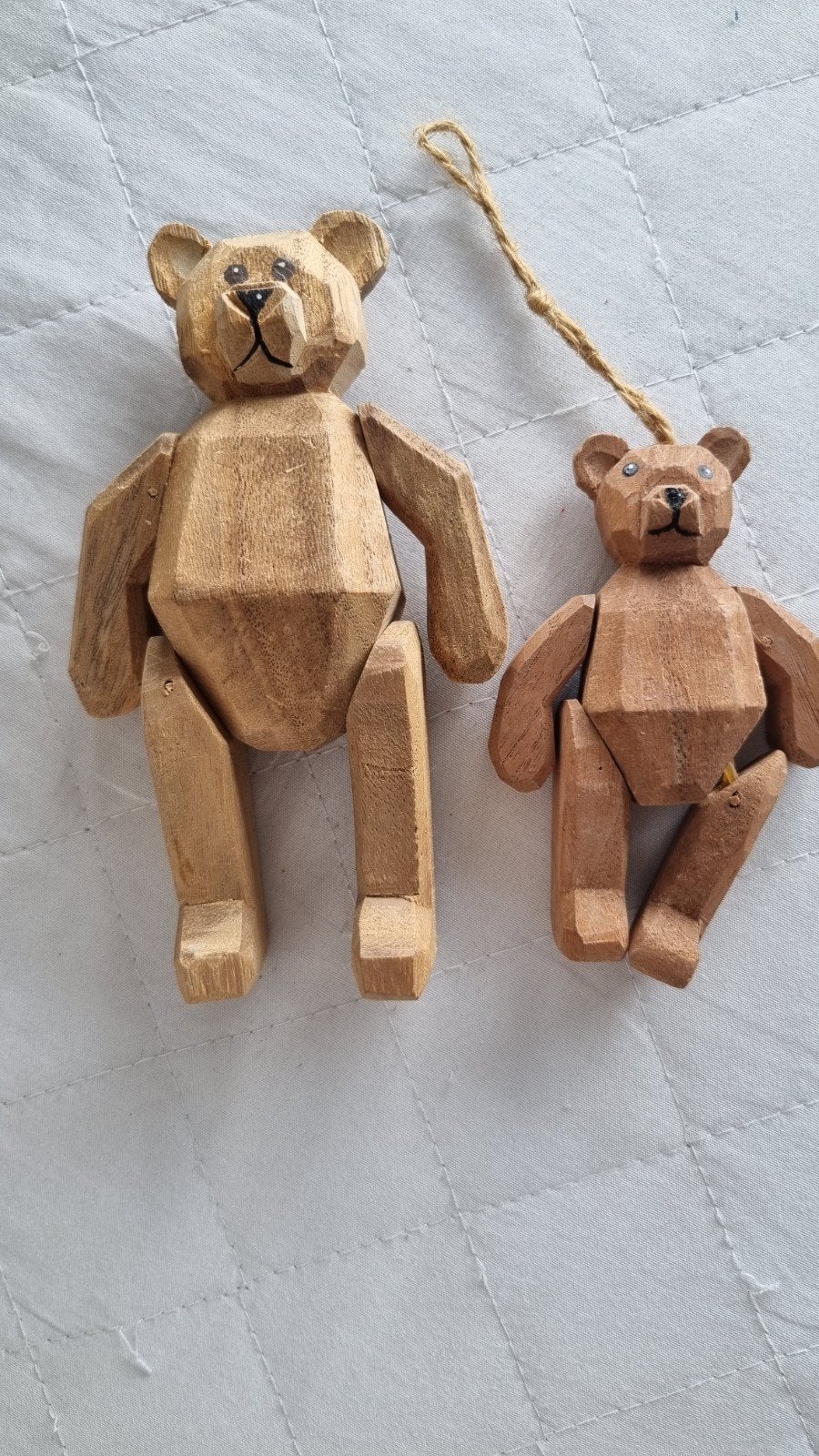 Houten Beertjes, handgemaakte gesneden., Ophalen of Verzenden