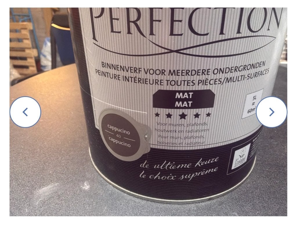 Peinture PERFECTION couleur cappuccino 5L (60m2), Bricolage & Construction, Neuf, Autres couleurs, Enlèvement, Peinture