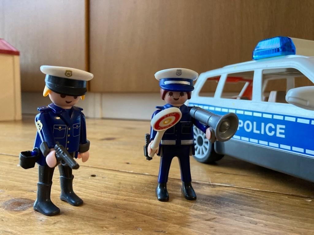 Playmobil politiewagen met licht en geluid, Ophalen, Zo goed als nieuw, Complete set