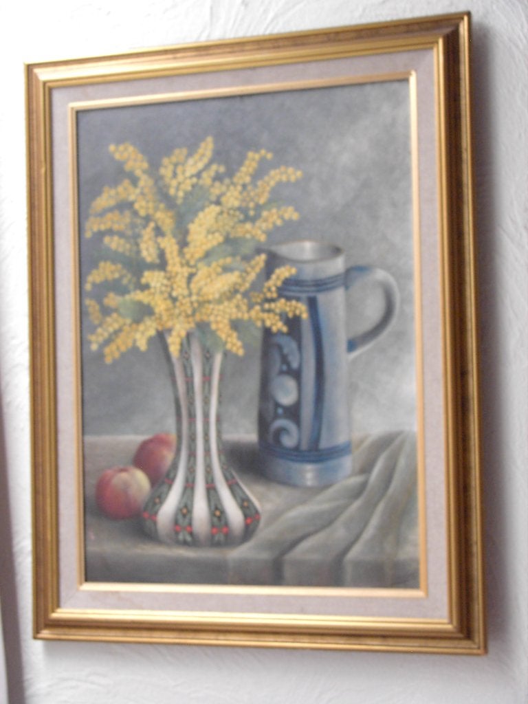 Schilderij: Gouden Regen, Antiek en Kunst, Paneel, Klassiek, Gesigneerd, Ophalen