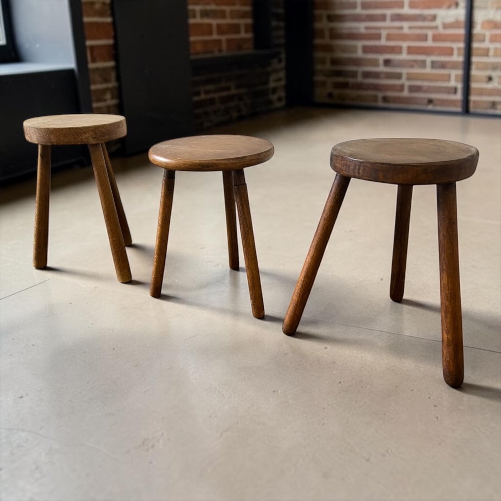 Table d’appoint ronde vintage mini / porte-plante / tabouret, Enlèvement ou Envoi, Utilisé