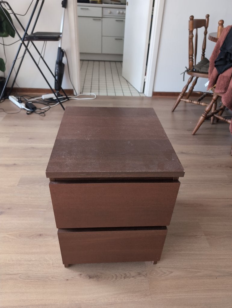 Houten nachtkastje, Ophalen, Gebruikt, Hout, Minder dan 55 cm