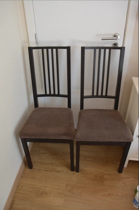 Lot 4 chaises Ikea, Maison & Meubles, Enlèvement ou Envoi, Bois, Brun, Utilisé