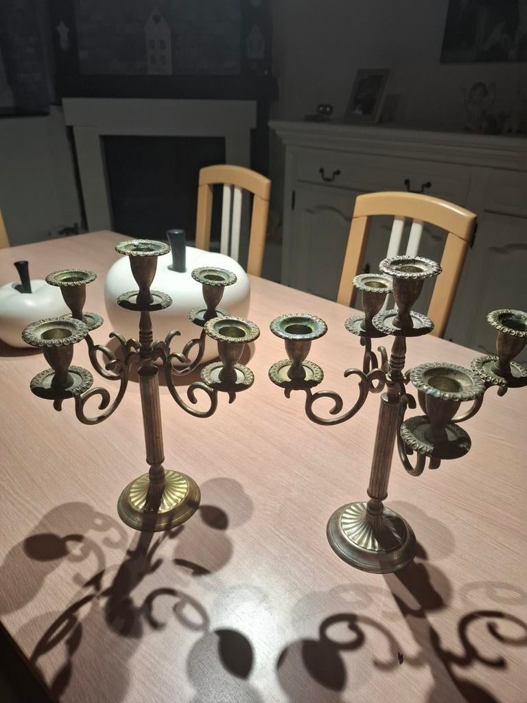 Chandelier ancien 5 bramches la paires 500 euros, Enlèvement
