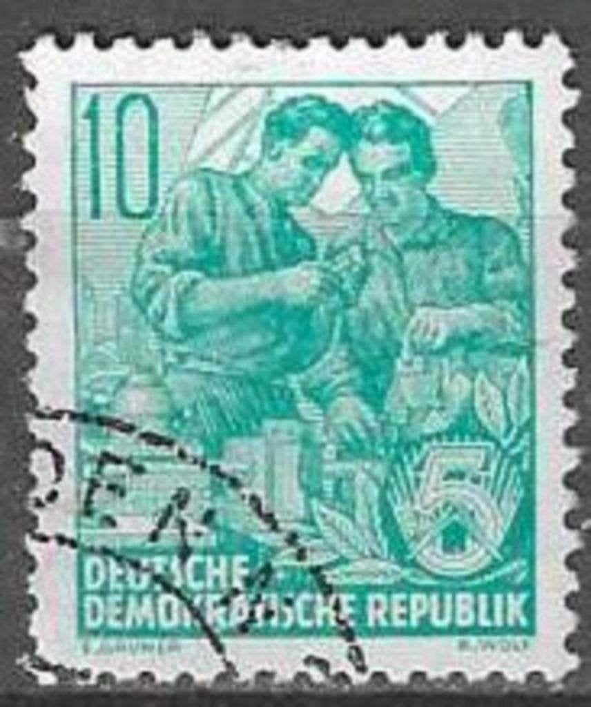 Allemagne DDR 1954 - Yvert 152 - Plan quinquennal (ST), Envoi, RDA, Affranchi