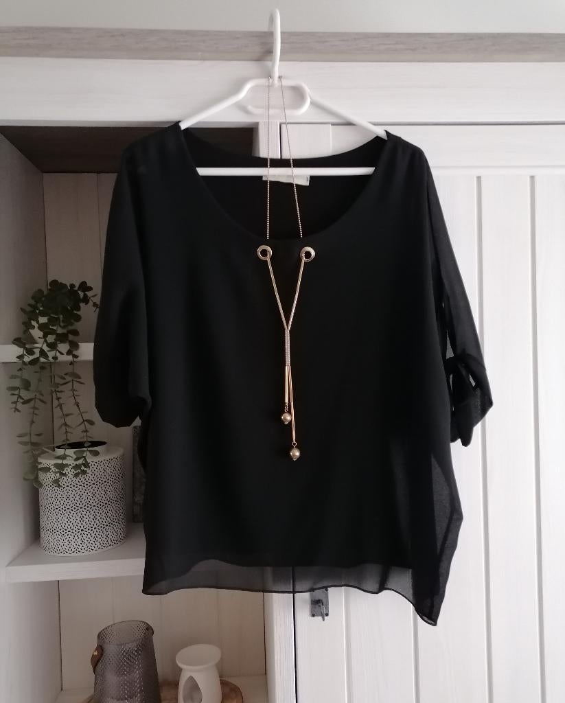 Blouse van Anna Catharina, maat TU, Kleding | Dames, Maat 38/40 (M), Zwart, Ophalen of Verzenden, Zo goed als nieuw