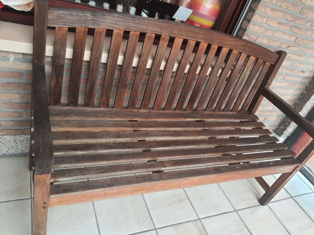 Bankje + klein krukje, Tuin en Terras, Ophalen