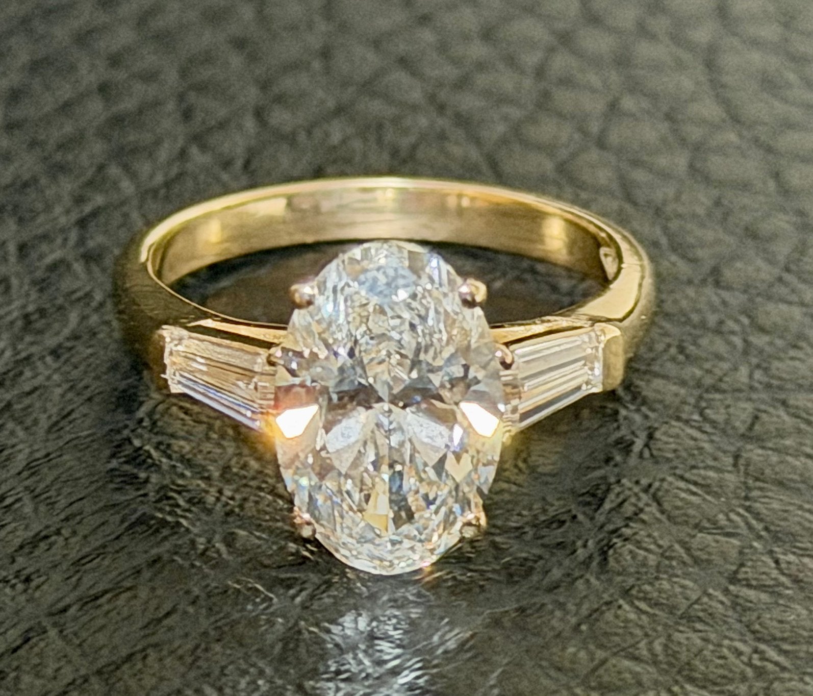 Nieuwe geel gouden verlovingsring met diamant totaal 4.00ct!, Geel, Nieuw, Ophalen of Verzenden, 17 tot 18