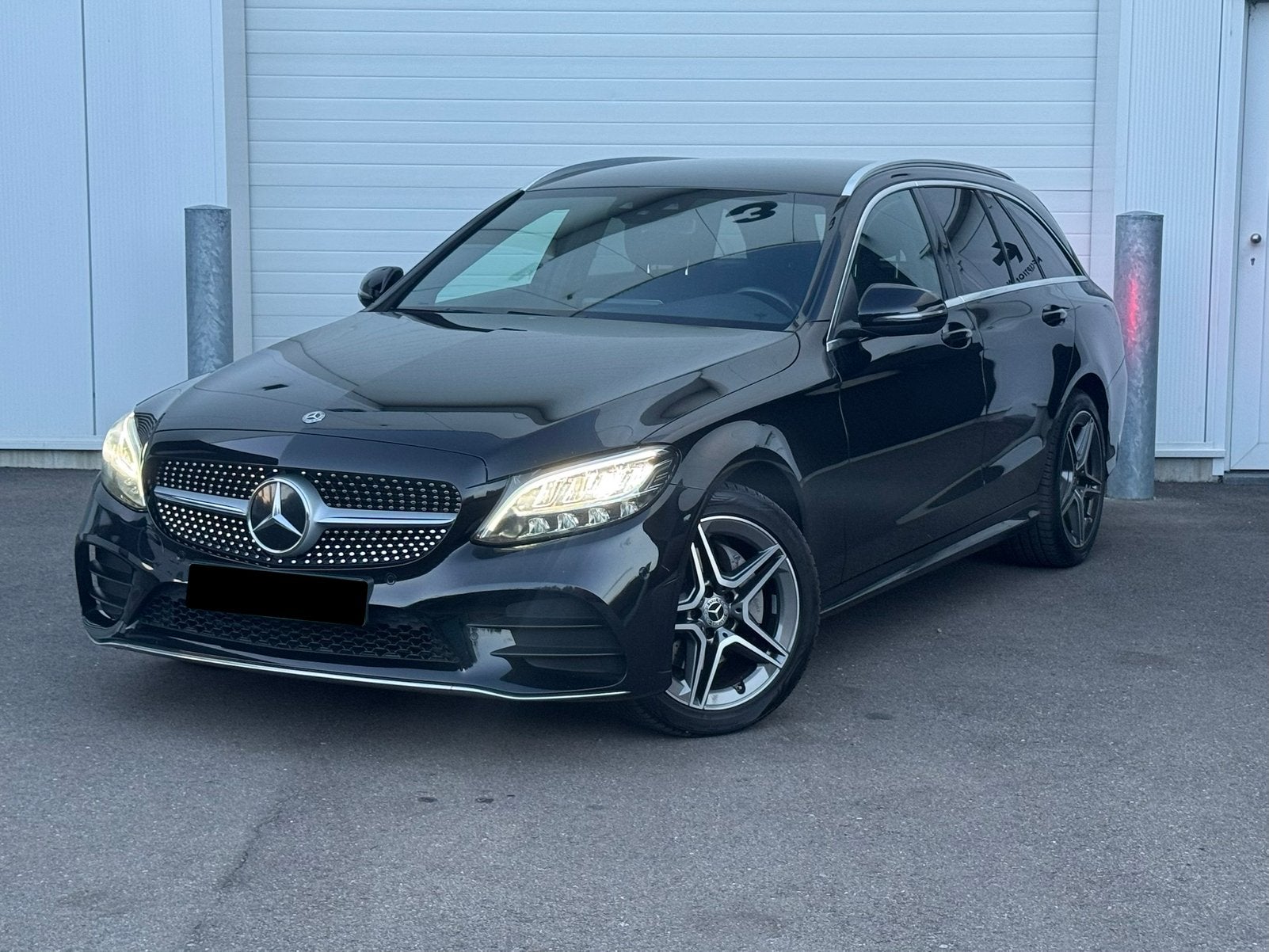 Mercedes-Benz C 200 4-Matic AMG-pakket garantie 12 maanden, Auto's, Automaat, 4 cilinders, Zwart, Bedrijf