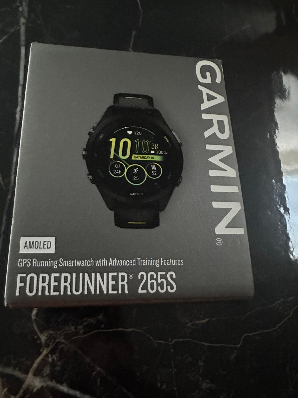 Garmin forerunner 265S, Ophalen, Zwart, Zo goed als nieuw, Waterdicht