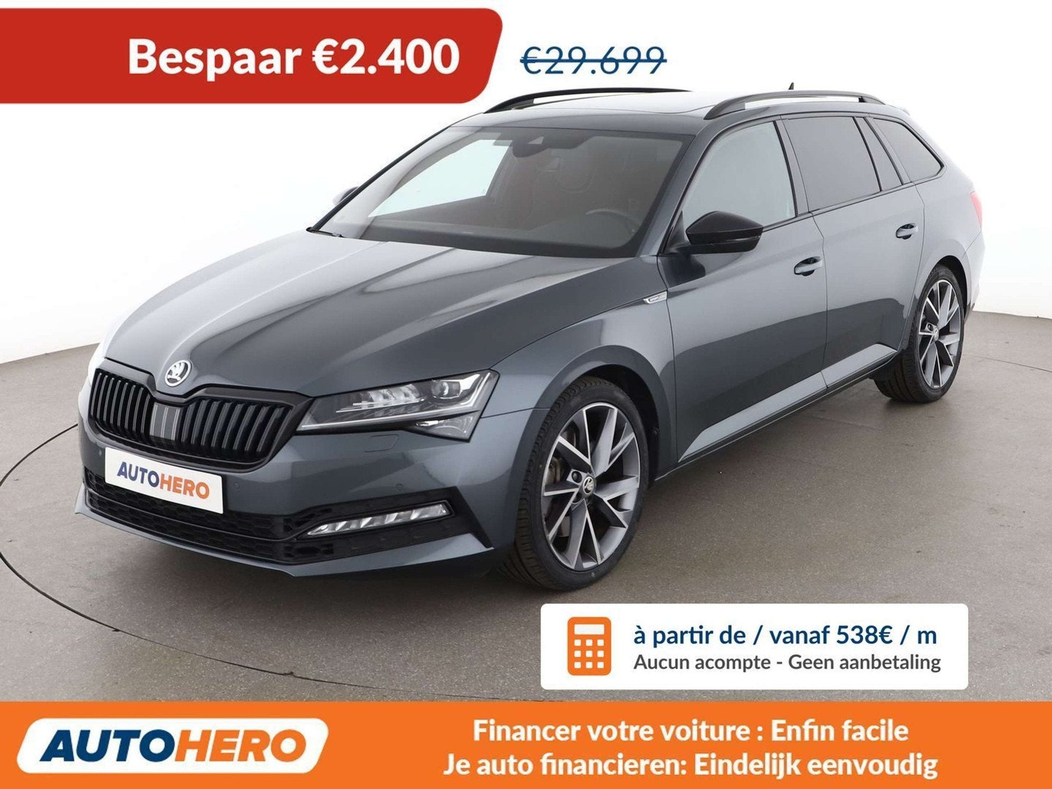 Skoda Superb 2.0 TSI SportLine 4x4 (bj 2021, automaat), Auto's, Automaat, Gebruikt, Euro 6, 1984 cc