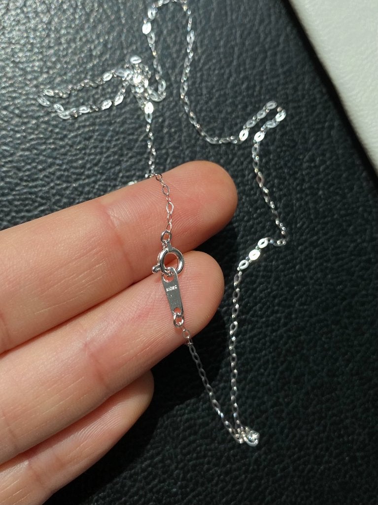 10K witgouden ketting collier, Handtassen en Accessoires, Kettingen, Verstelbaar, Wit, Nieuw, Ophalen of Verzenden