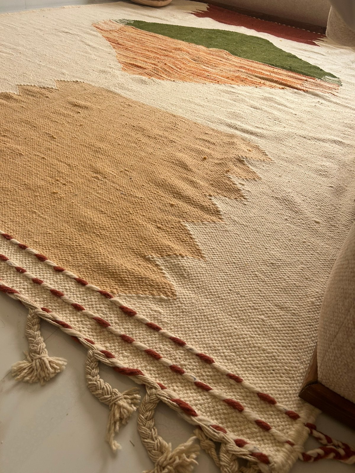 Authentiek handgeweven Marokkaans wollen tapijt 200x300, Maison & Meubles, Ameublement | Revêtements de sol, Enlèvement ou Envoi