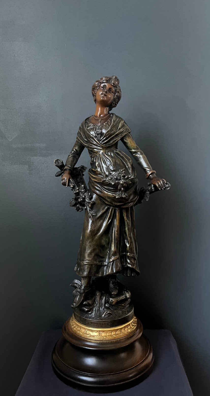 L&F Moreau - Mireille - hoogte:63cm, Antiquités & Art, Art | Sculptures & Bois, Enlèvement ou Envoi, Statue