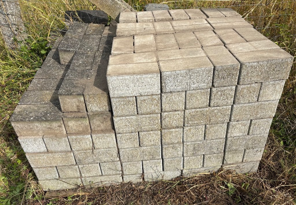 Grijze klinkers, Jardin & Terrasse, Pavé & Dalles, Enlèvement, Comme neuf, Béton, Briques