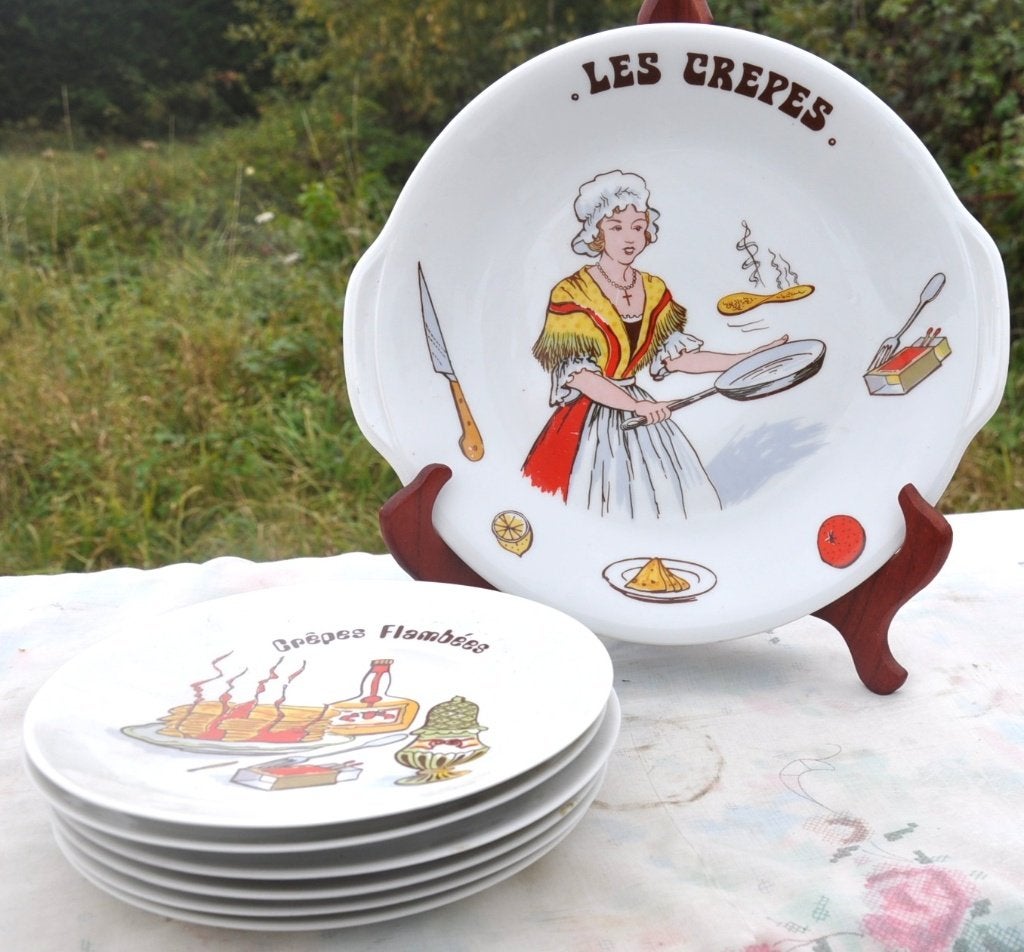 service a crépes pour 6 personnes, Antiek en Kunst, Ophalen of Verzenden