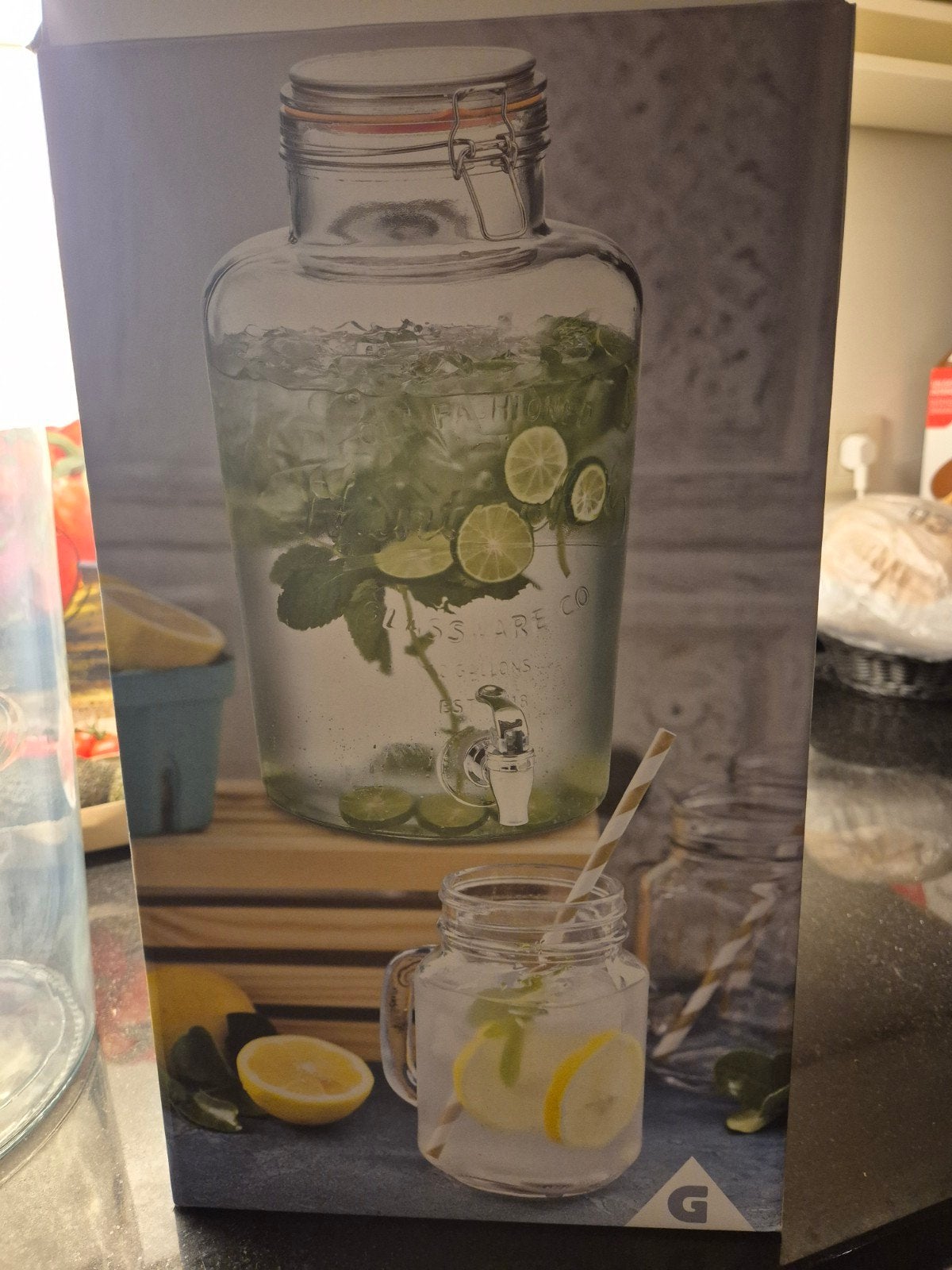 Drankdispenser met kraan voor het makkelijk uitschenken., Ophalen, Nieuw, Glas, Glas of Glazen