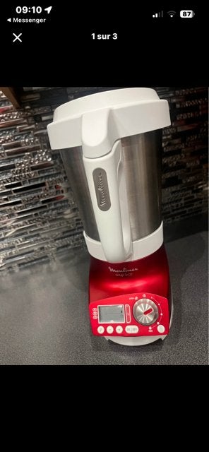 Moulinex soepmaker, 1 tot 2 liter, Ophalen, Zo goed als nieuw, 3 snelheden of meer