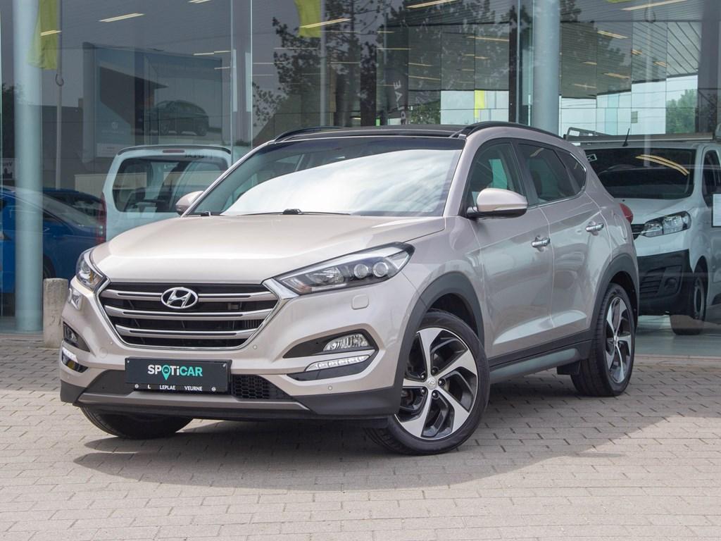 Hyundai Tucson 2.0 CRDi 136PK|PANODAK|CAMERA|SENSOREN|ZETEL, Auto's, 100 kW, Bruin, 136 pk, 127 g/km