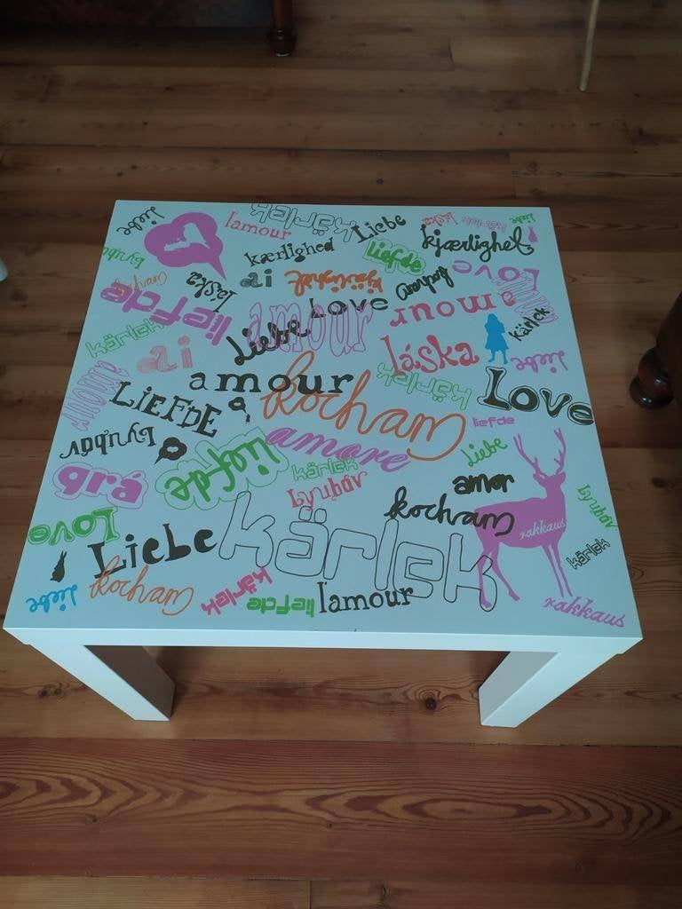 IKEA kindertafeltje 50 x 50 cm, Huis en Inrichting, Tafels | Bijzettafels, Gebruikt, Vierkant, Ophalen, 45 tot 60 cm