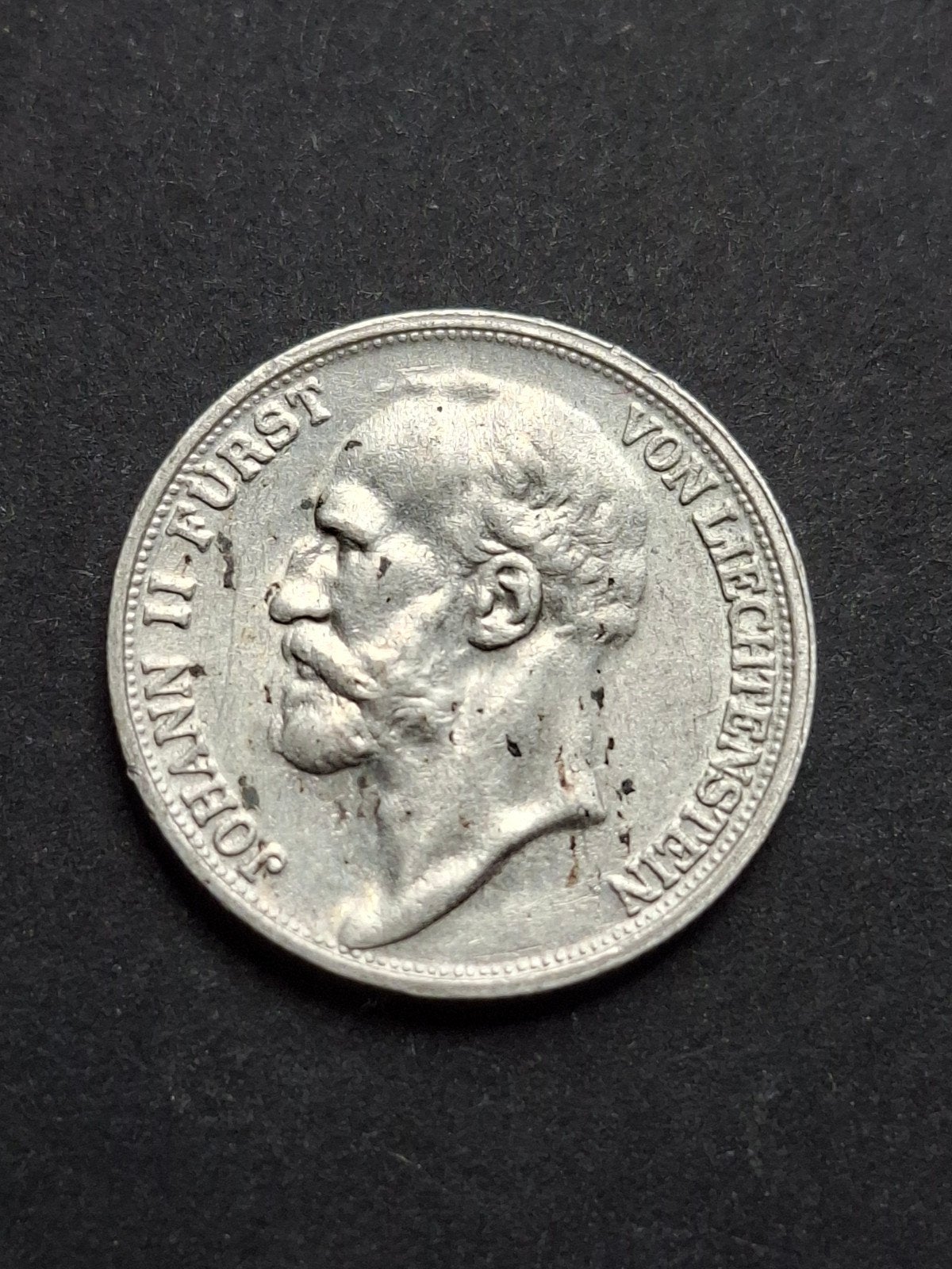 argent 1/2 Frank 1924 Liechtenstein. très rare, Timbres & Monnaies, Enlèvement ou Envoi