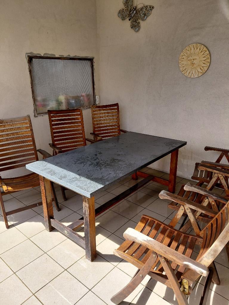 Tuinset, Ophalen, Gebruikt, Hardhout, 6 zitplaatsen