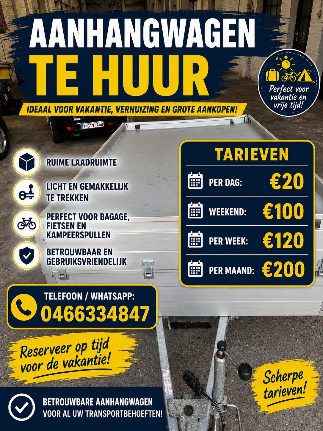 Remorque à louer, Caravanes & Camping