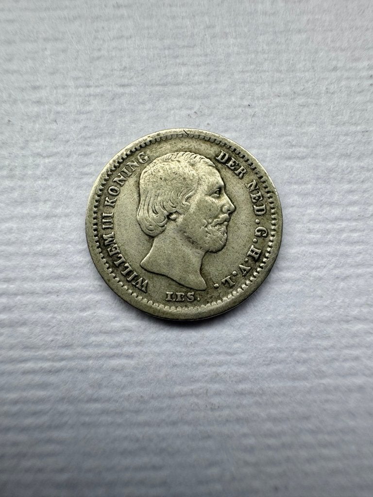 Nederland - 10 cent 1850 (Willem III, zilver), Koning Willem III, Zilver, Ophalen of Verzenden, 10 cent