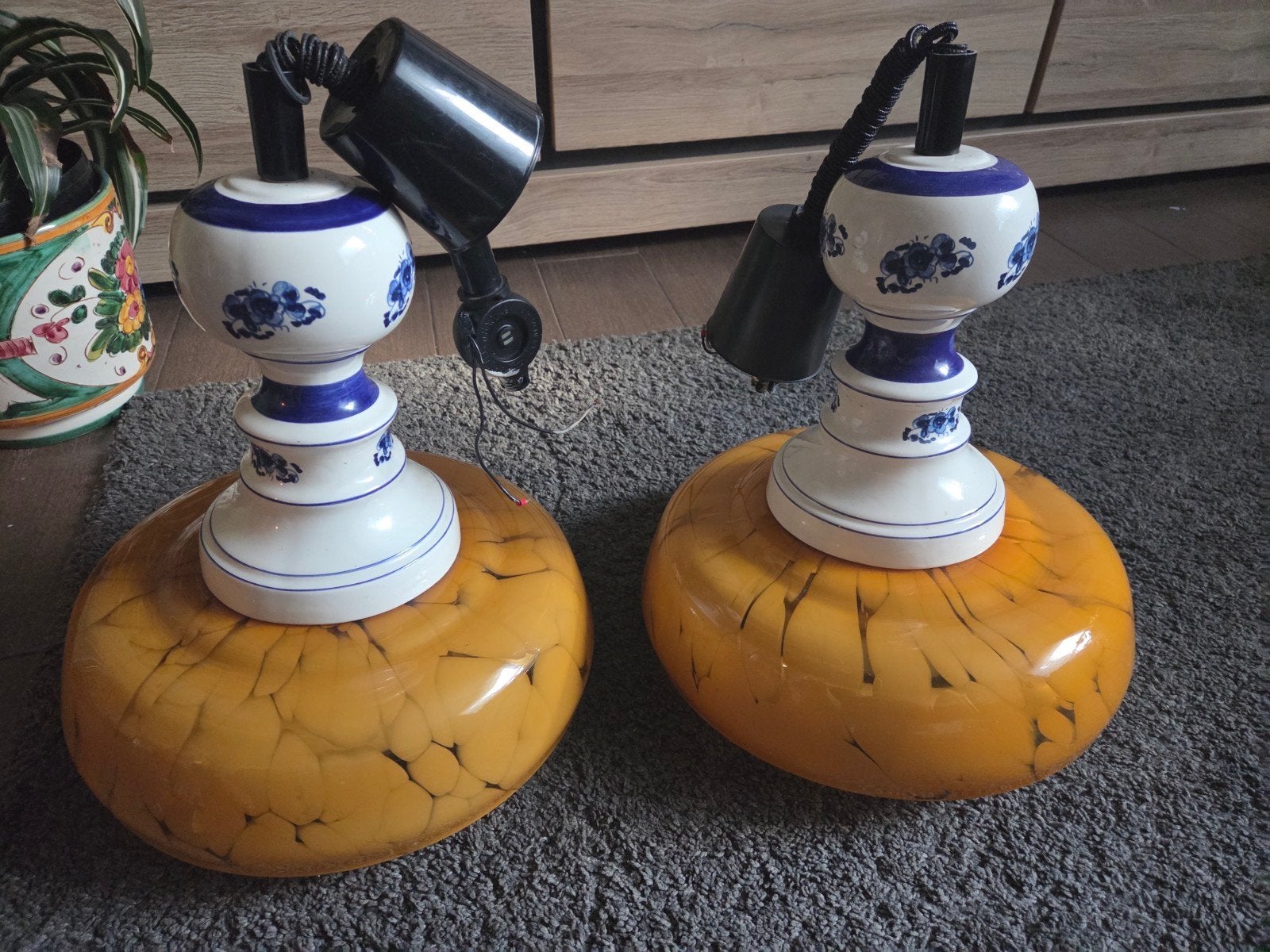 vintage hanglampen, Antiek en Kunst, Ophalen