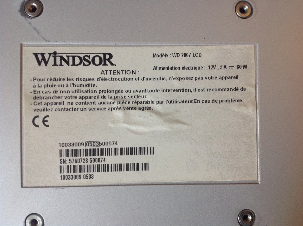 Windsor WD 2007 LCD televisie, TV, Hi-fi & Vidéo, Enlèvement, Utilisé, LCD, Autres marques
