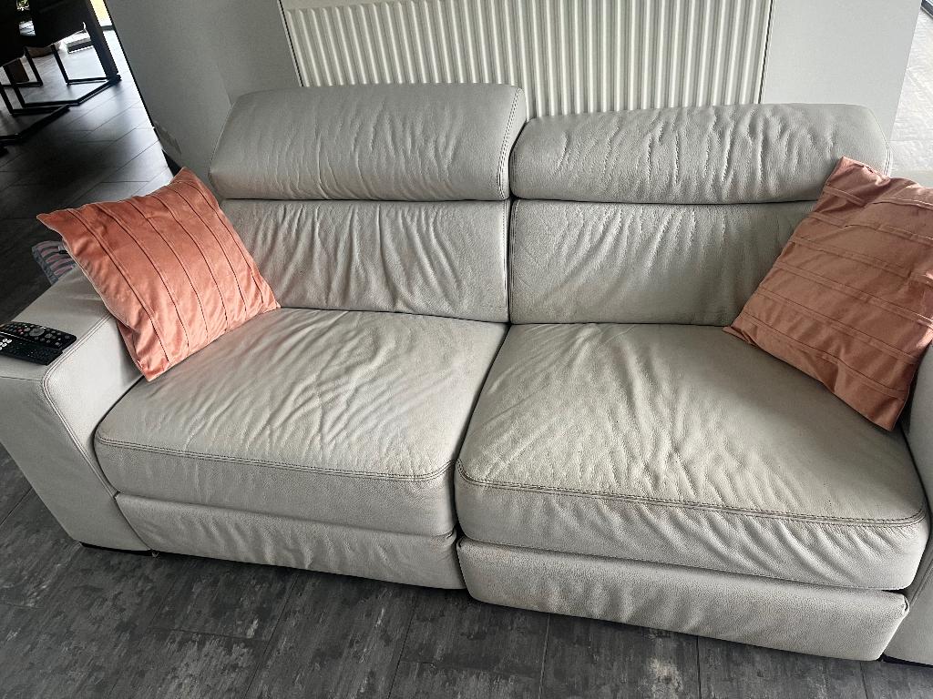 3 zit, Huis en Inrichting, Ophalen, Gebruikt, Driepersoons, Leer