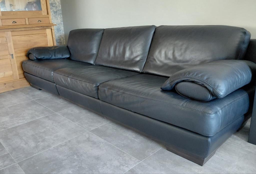 Natuzzi zetel, Ophalen, Leer, Zo goed als nieuw, Rechte bank