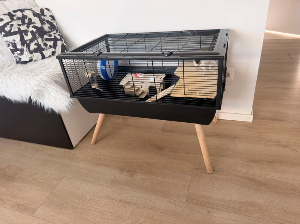 Knaagdieren kooi neo zolux zwart op pootjes, Ophalen, Zo goed als nieuw, Kooi