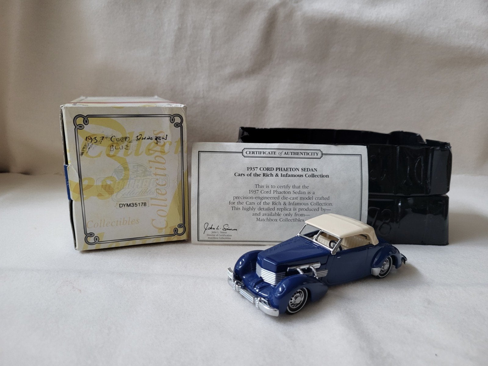 Dinky Matchbox DYM35178 1937 Cord Phaeton Saloon, Enlèvement ou Envoi, Matchbox