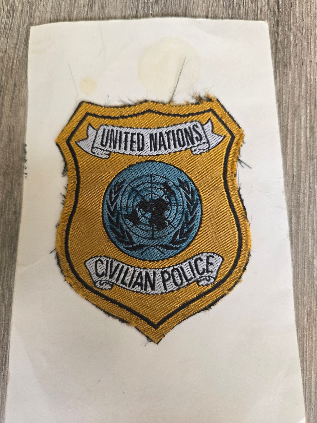 UN civpol patch, Verzamelen, Militaria | Algemeen, Ophalen of Verzenden