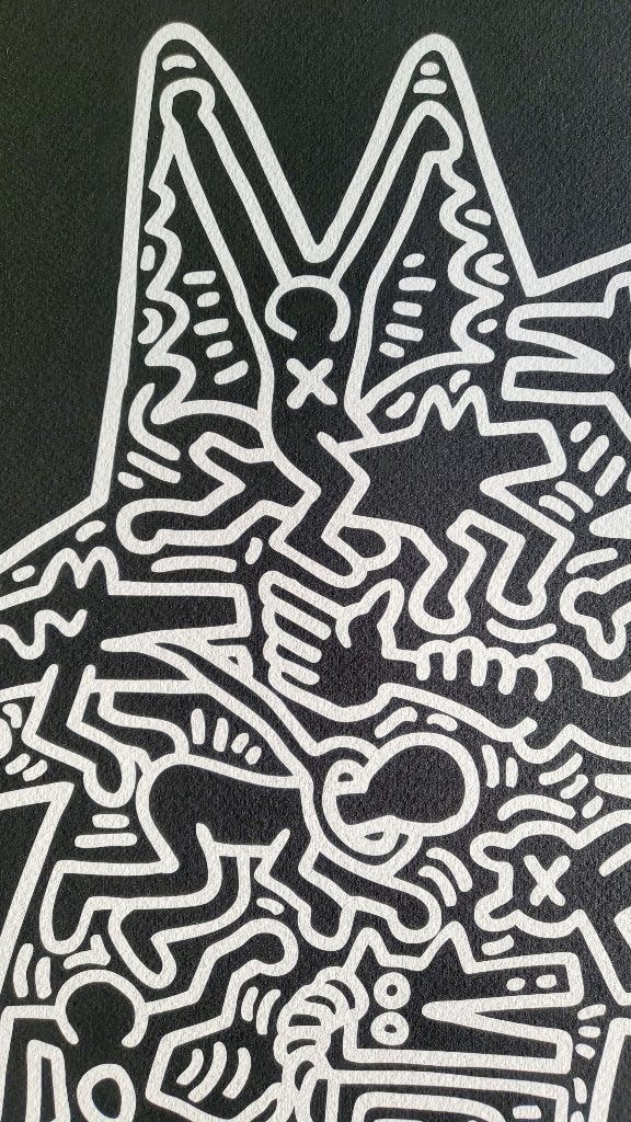 Keith Haring - Dog - Zeefdruk Foundation, Verzenden, Zeefdruk