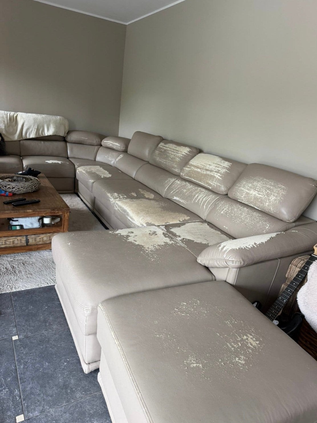 Gratis af te halen, grote hoekzetel met bedfunctie, Huis en Inrichting, Ophalen, Gebruikt
