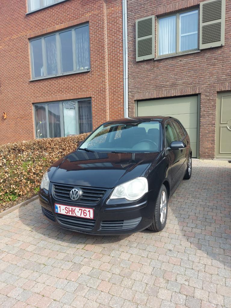 Volkswagen Polo 2006 1.2 benzine blanco gekeurd voor verkoop, Auto's, Volkswagen, Stof, Zwart, Elektrische ramen, Zwart
