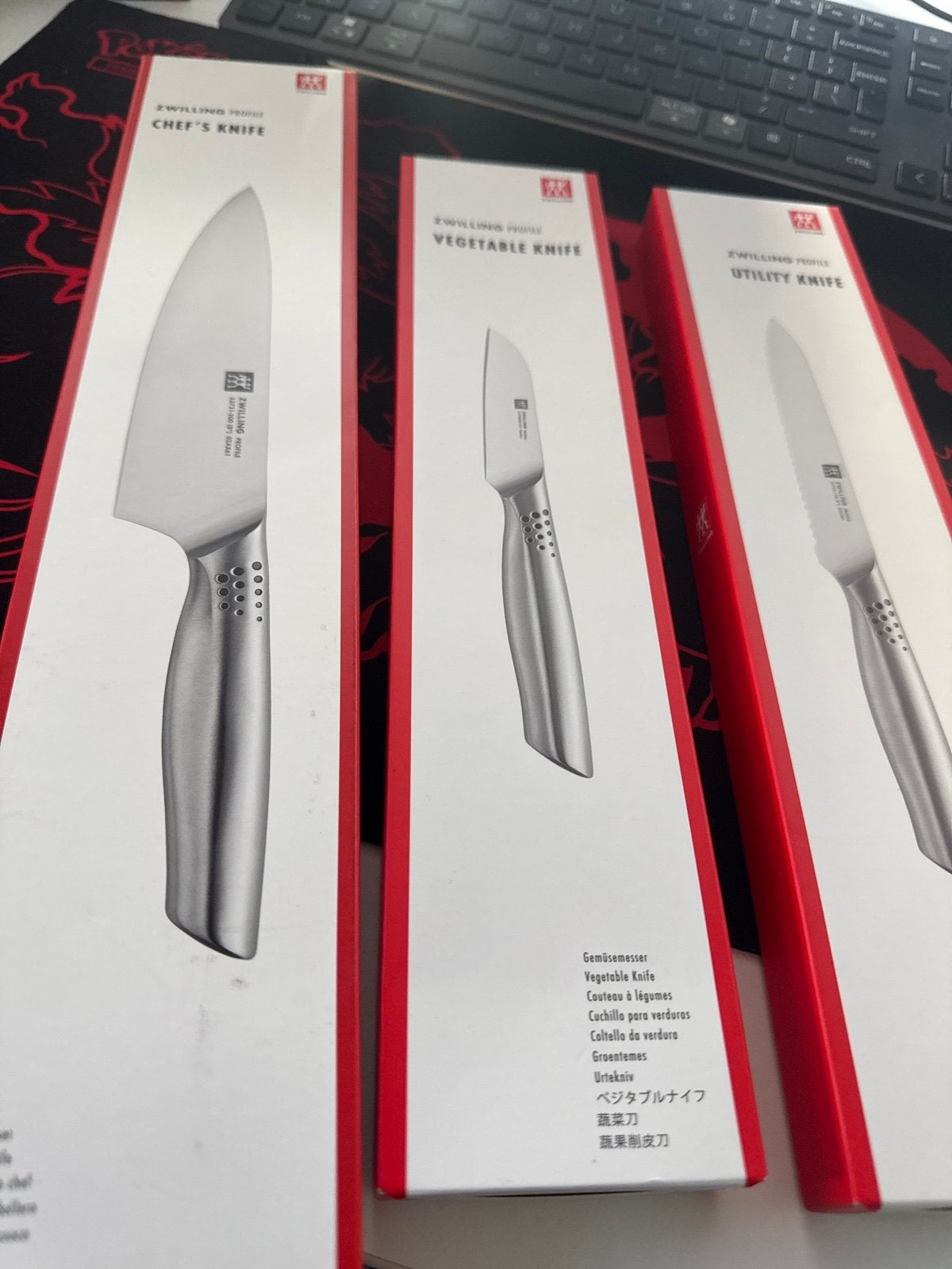 Messen set zwilling profile 3 stuks, Huis en Inrichting, Ophalen of Verzenden, Nieuw, Messenset