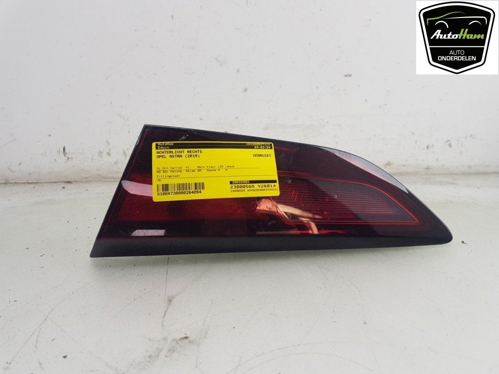 FEU ARRIÈRE DROIT Opel Astra K (01-2015/12-2022), Utilisé, Opel