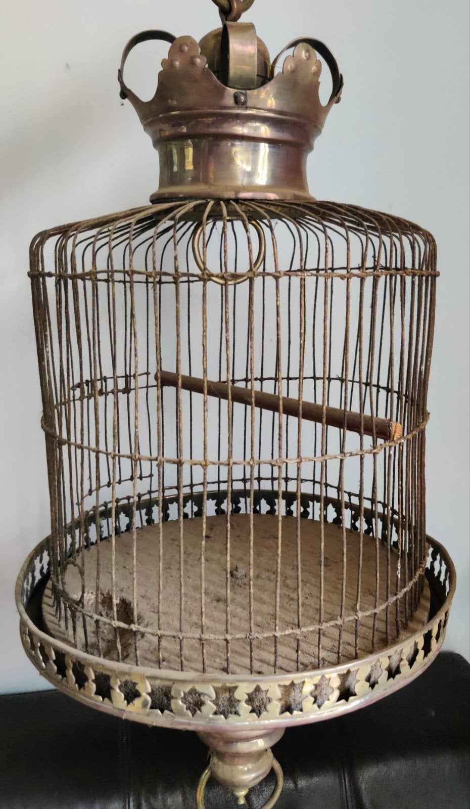 Antieke vogelkooi., Ophalen of Verzenden, Gebruikt, Metaal, Vogelkooi
