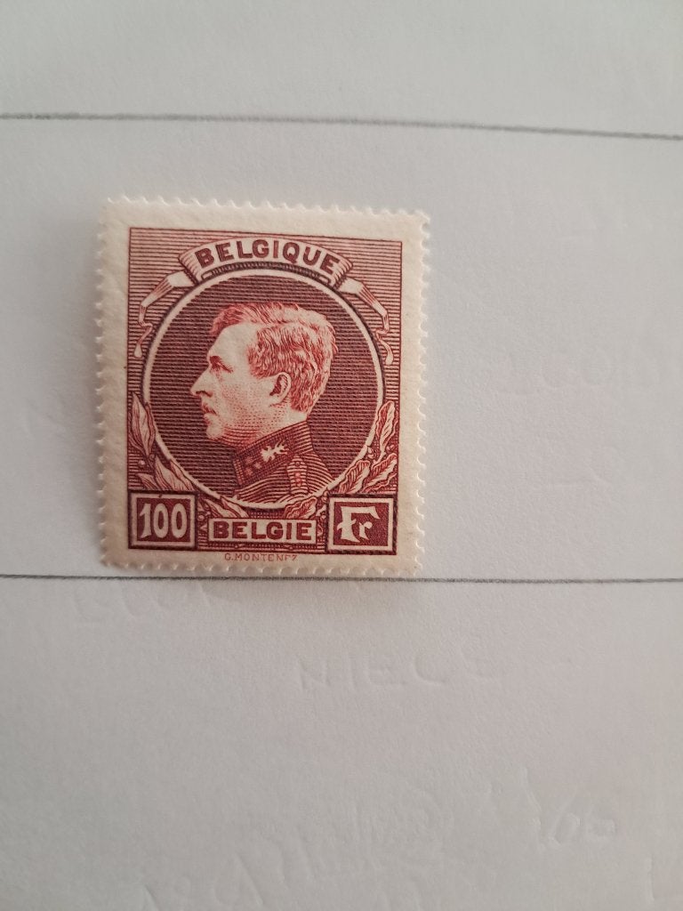België 292** Koning Albert I (grote Montenez,Mechelse druk ), Sans timbre, Neuf, Enlèvement ou Envoi, Non oblitéré