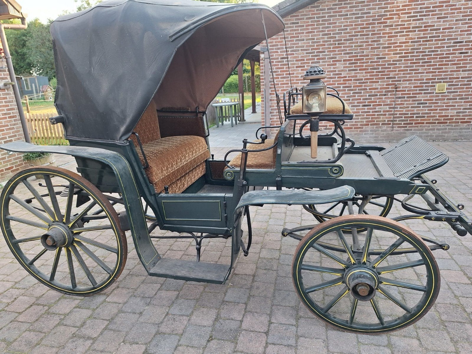 antieke koets rijtuig, Gebruikt, Wagonette, Paard