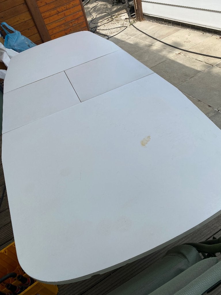 Keukentafel, Ophalen, Kunststof, Gebruikt, 100 tot 150 cm