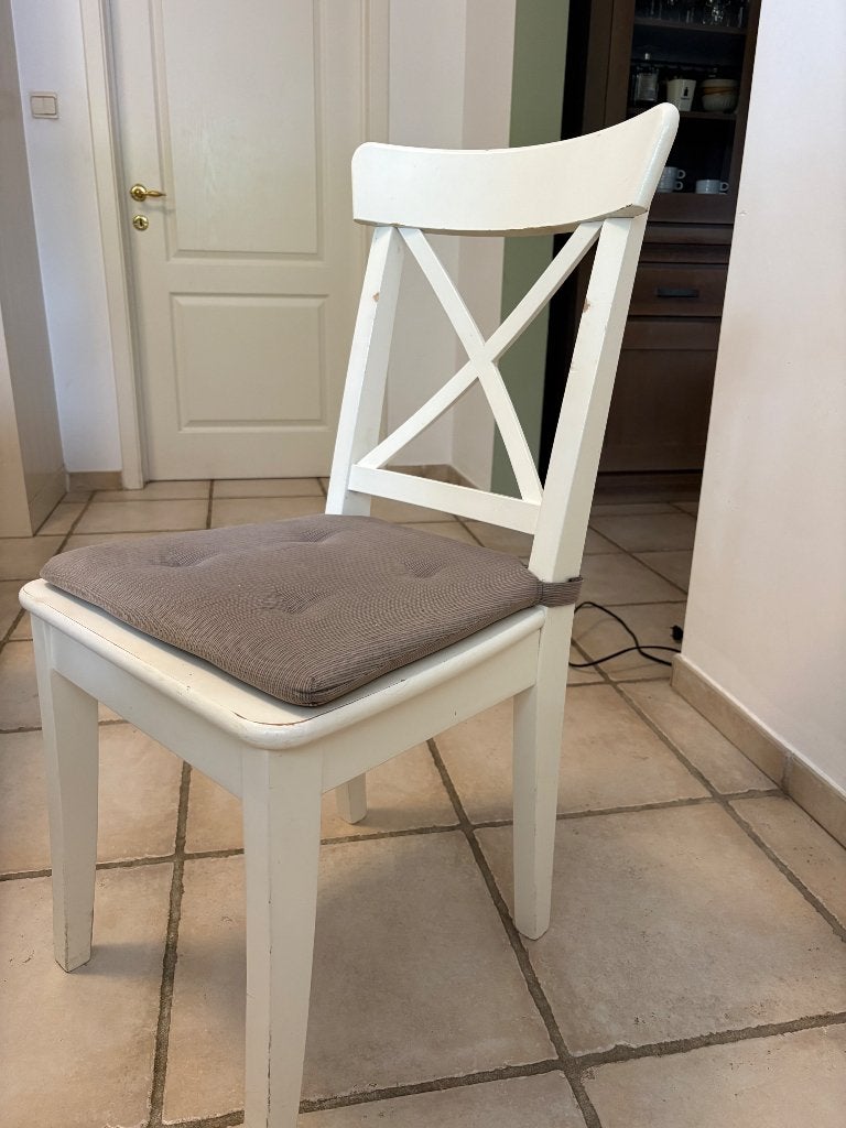 3 Ikea Ingolf stoelen, Ophalen, Gebruikt, Drie, Wit
