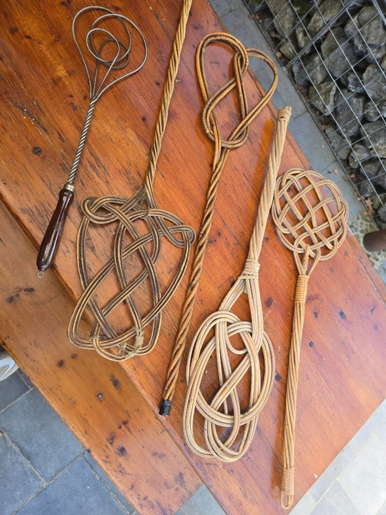 Lot vintage rotan mattenkloppers en tapijtklopper, Antiek en Kunst, Ophalen