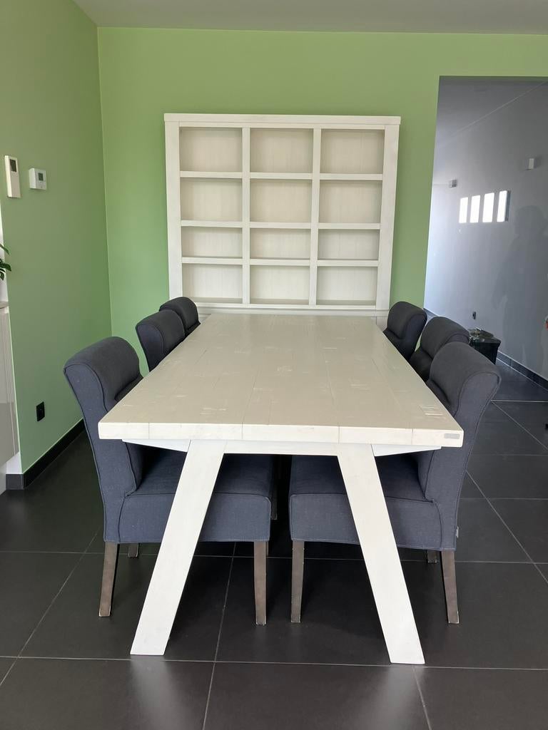 Eettafel met stoelen + wandkast + salontafel van XOOON, Enlèvement, Utilisé